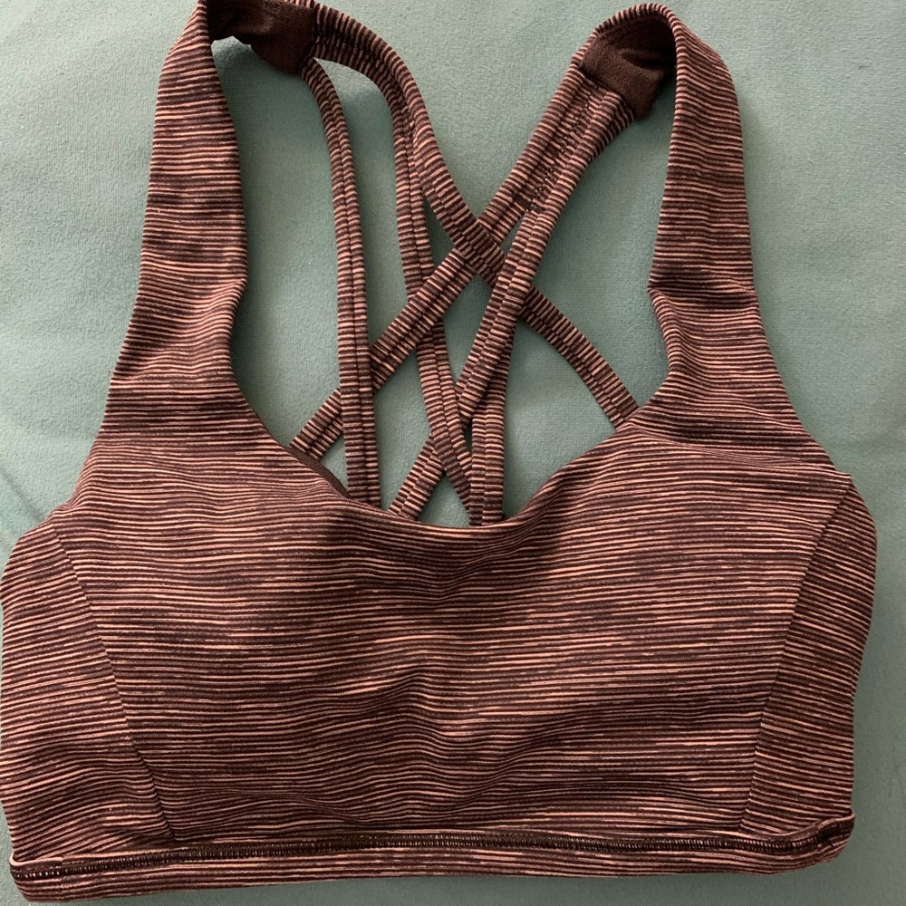 Lululemon grey and black sports bra
